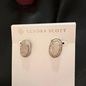 Kendra Scott iridescent and gold studded earrings.  New without tags!